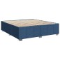 vidaXL Boxspringbett mit Matratze Blau 200x200 cm Stoff vidaXL Boxspringbett mit Matratze Blau 200x200 cm Stoff