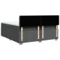 vidaXL Boxspringbett mit Matratze Dunkelgrau 200x200 cm Stoff vidaXL Boxspringbett mit Matratze Dunkelgrau 200x200 cm Stoff