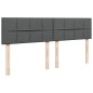 vidaXL Boxspringbett mit Matratze Dunkelgrau 200x200 cm Stoff vidaXL Boxspringbett mit Matratze Dunkelgrau 200x200 cm Stoff