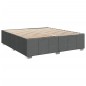 vidaXL Boxspringbett mit Matratze Dunkelgrau 200x200 cm Stoff vidaXL Boxspringbett mit Matratze Dunkelgrau 200x200 cm Stoff