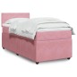 vidaXL Boxspringbett mit Matratze Rosa 90x190 cm Samt vidaXL Boxspringbett mit Matratze Rosa 90x190 cm Samt