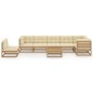8-tlg. Garten-Lounge-Set mit Kissen Kiefer Massivholz 8-tlg. Garten-Lounge-Set mit Kissen Kiefer Massivholz