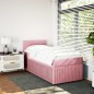 vidaXL Boxspringbett mit Matratze Rosa 90x190 cm Samt vidaXL Boxspringbett mit Matratze Rosa 90x190 cm Samt