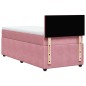 vidaXL Boxspringbett mit Matratze Rosa 90x190 cm Samt vidaXL Boxspringbett mit Matratze Rosa 90x190 cm Samt