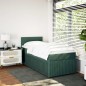 vidaXL Boxspringbett mit Matratze Dunkelgrün 90x190 cm Samt vidaXL Boxspringbett mit Matratze Dunkelgrün 90x190 cm Samt
