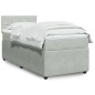 vidaXL Boxspringbett mit Matratze Hellgrau 90x190 cm Samt vidaXL Boxspringbett mit Matratze Hellgrau 90x190 cm Samt