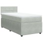 vidaXL Boxspringbett mit Matratze Hellgrau 90x190 cm Samt vidaXL Boxspringbett mit Matratze Hellgrau 90x190 cm Samt