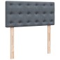 vidaXL Boxspringbett mit Matratze Dunkelgrau 90x200 cm Samt vidaXL Boxspringbett mit Matratze Dunkelgrau 90x200 cm Samt