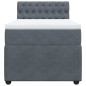 vidaXL Boxspringbett mit Matratze Dunkelgrau 90x200 cm Samt vidaXL Boxspringbett mit Matratze Dunkelgrau 90x200 cm Samt