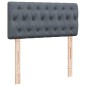 vidaXL Boxspringbett mit Matratze Dunkelgrau 90x200 cm Samt vidaXL Boxspringbett mit Matratze Dunkelgrau 90x200 cm Samt