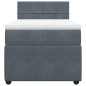 vidaXL Boxspringbett mit Matratze Dunkelgrau 90x200 cm Samt vidaXL Boxspringbett mit Matratze Dunkelgrau 90x200 cm Samt