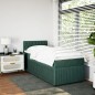 vidaXL Boxspringbett mit Matratze Dunkelgrün 90x200 cm Samt vidaXL Boxspringbett mit Matratze Dunkelgrün 90x200 cm Samt