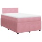 vidaXL Boxspringbett mit Matratze Rosa 120x200 cm Samt vidaXL Boxspringbett mit Matratze Rosa 120x200 cm Samt