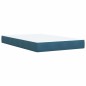 vidaXL Boxspringbett mit Matratze Blau 120x200 cm Samt vidaXL Boxspringbett mit Matratze Blau 120x200 cm Samt