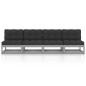 4-Sitzer-Gartensofa mit Kissen Kiefer Massivholz 4-Sitzer-Gartensofa mit Kissen Kiefer Massivholz