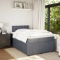 vidaXL Boxspringbett mit Matratze Dunkelgrau 120x200 cm Samt vidaXL Boxspringbett mit Matratze Dunkelgrau 120x200 cm Samt
