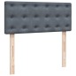 vidaXL Boxspringbett mit Matratze Dunkelgrau 120x200 cm Samt vidaXL Boxspringbett mit Matratze Dunkelgrau 120x200 cm Samt
