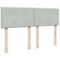 vidaXL Boxspringbett mit Matratze Hellgrau 140x190 cm Samt vidaXL Boxspringbett mit Matratze Hellgrau 140x190 cm Samt
