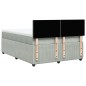 vidaXL Boxspringbett mit Matratze Hellgrau 140x190 cm Samt vidaXL Boxspringbett mit Matratze Hellgrau 140x190 cm Samt
