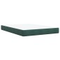 vidaXL Boxspringbett mit Matratze Dunkelgrün 140x190 cm Samt vidaXL Boxspringbett mit Matratze Dunkelgrün 140x190 cm Samt