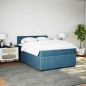 vidaXL Boxspringbett mit Matratze Blau 140x200 cm Samt vidaXL Boxspringbett mit Matratze Blau 140x200 cm Samt