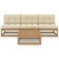 4-tlg. Garten-Lounge-Set mit Kissen Kiefer Massivholz 4-tlg. Garten-Lounge-Set mit Kissen Kiefer Massivholz