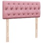 vidaXL Boxspringbett mit Matratze Rosa 120x200 cm Samt vidaXL Boxspringbett mit Matratze Rosa 120x200 cm Samt
