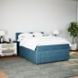 vidaXL Boxspringbett mit Matratze Blau 140x200 cm Samt vidaXL Boxspringbett mit Matratze Blau 140x200 cm Samt