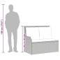 vidaXL Gartenbank Verstellbar mit Kissen Grau Poly Rattan vidaXL Gartenbank Verstellbar mit Kissen Grau Poly Rattan