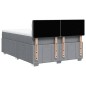 vidaXL Boxspringbett mit Matratze Hellgrau 140x200 cm Stoff vidaXL Boxspringbett mit Matratze Hellgrau 140x200 cm Stoff