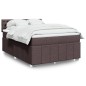 vidaXL Boxspringbett mit Matratze Dunkelbraun 140x200 cm Stoff vidaXL Boxspringbett mit Matratze Dunkelbraun 140x200 cm Stoff