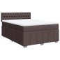 vidaXL Boxspringbett mit Matratze Dunkelbraun 140x200 cm Stoff vidaXL Boxspringbett mit Matratze Dunkelbraun 140x200 cm Stoff