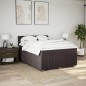 vidaXL Boxspringbett mit Matratze Dunkelbraun 140x200 cm Stoff vidaXL Boxspringbett mit Matratze Dunkelbraun 140x200 cm Stoff