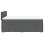 vidaXL Boxspringbett mit Matratze Dunkelgrau 160x200 cm Stoff vidaXL Boxspringbett mit Matratze Dunkelgrau 160x200 cm Stoff