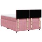 vidaXL Boxspringbett mit Matratze Rosa 140x200 cm Samt vidaXL Boxspringbett mit Matratze Rosa 140x200 cm Samt