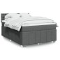 vidaXL Boxspringbett mit Matratze Dunkelgrau 160x200 cm Stoff vidaXL Boxspringbett mit Matratze Dunkelgrau 160x200 cm Stoff