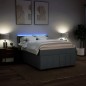 vidaXL Boxspringbett mit Matratze Dunkelgrau 160x200 cm Stoff vidaXL Boxspringbett mit Matratze Dunkelgrau 160x200 cm Stoff
