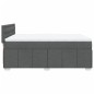 vidaXL Boxspringbett mit Matratze Dunkelgrau 160x200 cm Stoff vidaXL Boxspringbett mit Matratze Dunkelgrau 160x200 cm Stoff
