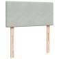 vidaXL Boxspringbett mit Matratze Hellgrau 90x200 cm Samt vidaXL Boxspringbett mit Matratze Hellgrau 90x200 cm Samt