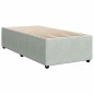vidaXL Boxspringbett mit Matratze Hellgrau 90x200 cm Samt vidaXL Boxspringbett mit Matratze Hellgrau 90x200 cm Samt