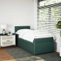 vidaXL Boxspringbett mit Matratze Dunkelgrün 90x200 cm Samt vidaXL Boxspringbett mit Matratze Dunkelgrün 90x200 cm Samt