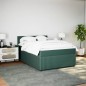vidaXL Boxspringbett mit Matratze Dunkelgrün 140x200 cm Samt vidaXL Boxspringbett mit Matratze Dunkelgrün 140x200 cm Samt