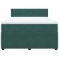 vidaXL Boxspringbett mit Matratze Dunkelgrün 140x200 cm Samt vidaXL Boxspringbett mit Matratze Dunkelgrün 140x200 cm Samt