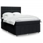 vidaXL Boxspringbett mit Matratze Schwarz 140x190 cm Stoff vidaXL Boxspringbett mit Matratze Schwarz 140x190 cm Stoff