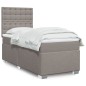 vidaXL Boxspringbett mit Matratze Taupe 100x200 cm Stoff vidaXL Boxspringbett mit Matratze Taupe 100x200 cm Stoff