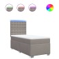 vidaXL Boxspringbett mit Matratze Taupe 100x200 cm Stoff vidaXL Boxspringbett mit Matratze Taupe 100x200 cm Stoff
