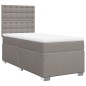 vidaXL Boxspringbett mit Matratze Taupe 100x200 cm Stoff vidaXL Boxspringbett mit Matratze Taupe 100x200 cm Stoff