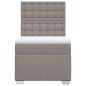 vidaXL Boxspringbett mit Matratze Taupe 100x200 cm Stoff vidaXL Boxspringbett mit Matratze Taupe 100x200 cm Stoff