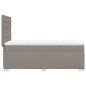 vidaXL Boxspringbett mit Matratze Taupe 100x200 cm Stoff vidaXL Boxspringbett mit Matratze Taupe 100x200 cm Stoff