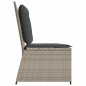 vidaXL Gartenbank Verstellbar mit Kissen Hellgrau Poly Rattan vidaXL Gartenbank Verstellbar mit Kissen Hellgrau Poly Rattan